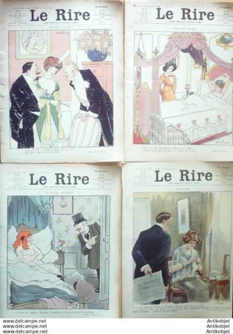 Le Rire 1912 lot 4 revues Gerbault Avelot Ostoya Ray Fau Villemot Flores Delaw