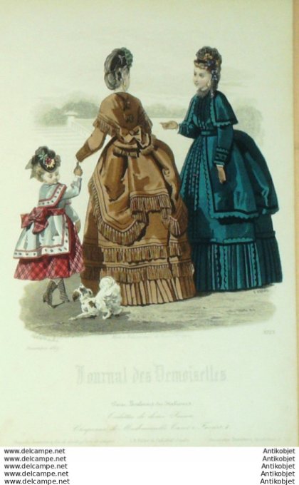 Journal de Demoiselles 1869 # 3723 Chien
