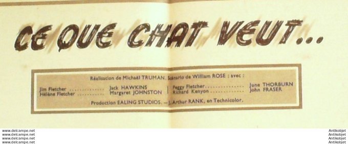 Mon Film 497 56-02-29 Je suis un sentimental Eddie Constantine Coletta Greco