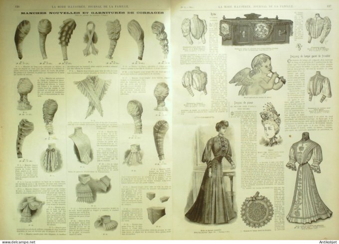 La Mode illustrée journal 1905 n° 11 Toilette d'après-midi