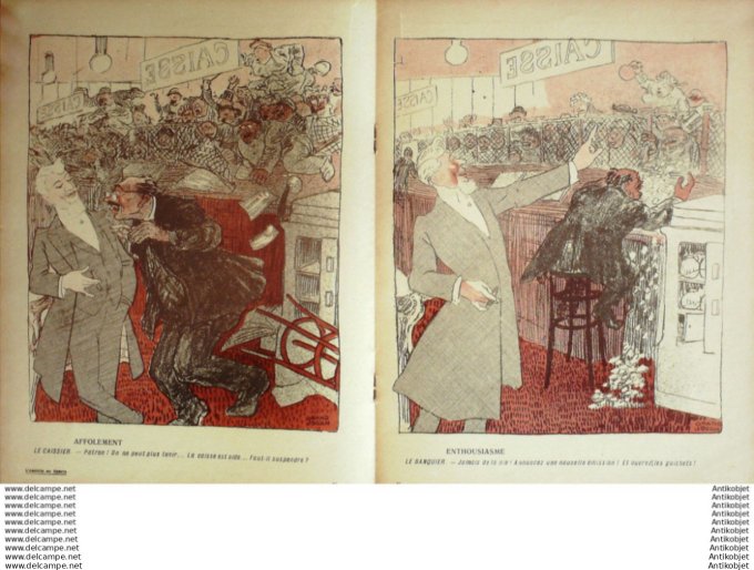 L'Assiette au beurre 1908 # 367 Les gogos ou la rochette surprise Grandjouan