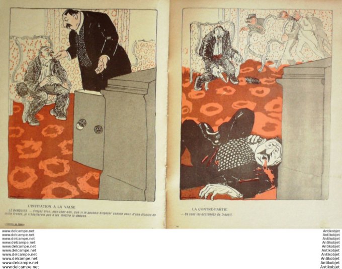 L'Assiette au beurre 1908 # 367 Les gogos ou la rochette surprise Grandjouan