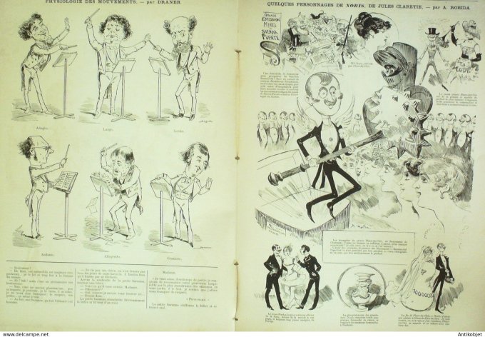 La Caricature 1883 #189 Colonel Ramollot et le divorce Draner Noris Jules Claretie Robida