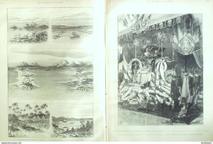 Le Monde illustré 1885 n°1485 Abbeville (80) Saint-Vulfran îles Carolines