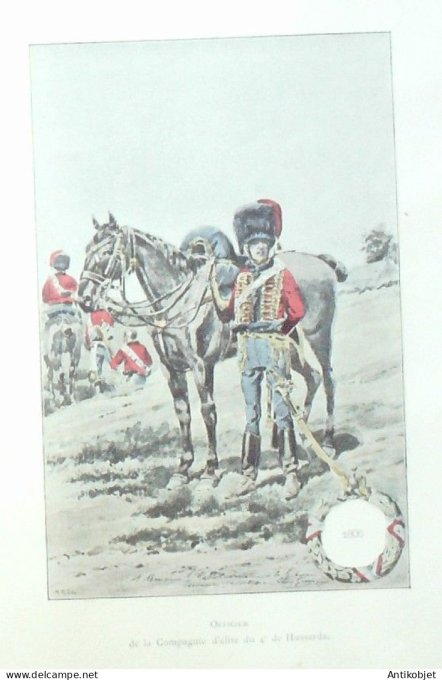 Officier d'élite du 4ème de Hussards en 1807 signé Maurice Orange