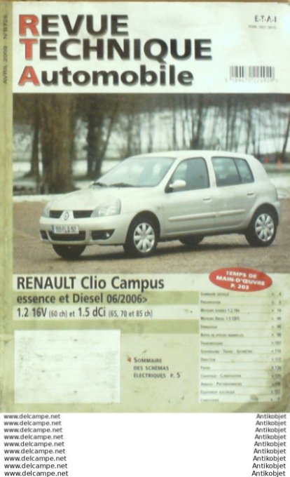 R.T Automobile Renault Clio Campus   # 726