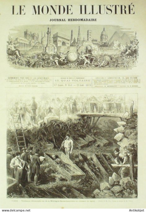 Le Monde illustré 1873 n°854 Espagne Valence Alméria Cartagène Nouvelle Calédonie Nouméa Tarbes (65)