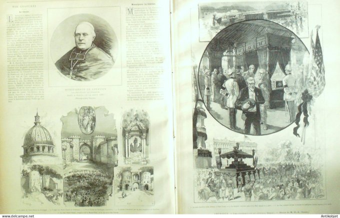 Le Monde illustré 1885 n°1483 Boulogne-sur-Mer (62) Le Mans (72) Coulaines