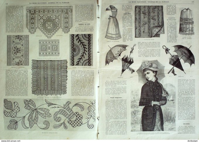 La Mode illustrée journal + gravure associée 1881 # 19