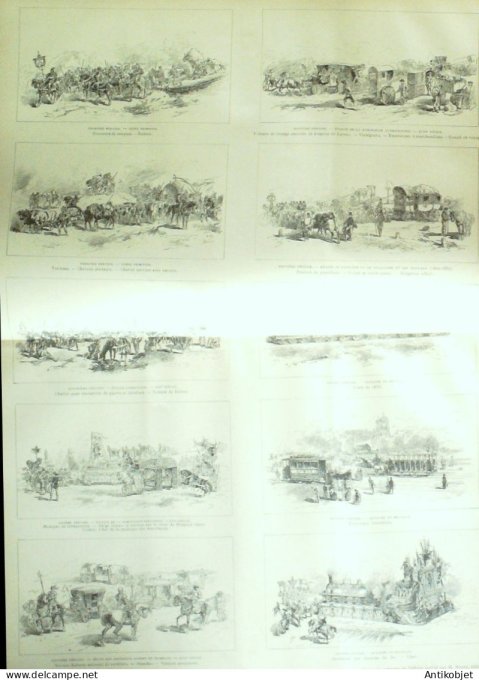 Le Monde illustré 1885 n°1483 Boulogne-sur-Mer (62) Le Mans (72) Coulaines