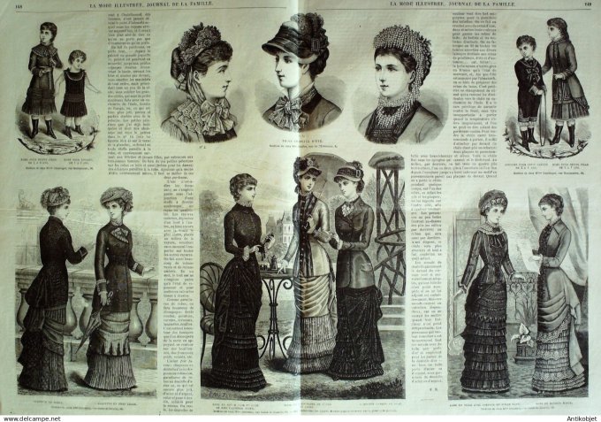 La Mode illustrée journal + gravure associée 1881 # 19