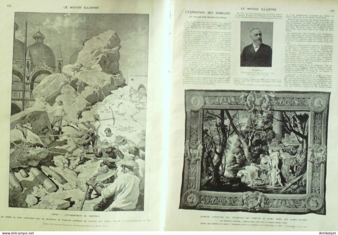 Le Monde illustré 1902 n°2367 Compiègne (60) Venise Campanile Suisse Berne Dole (39)