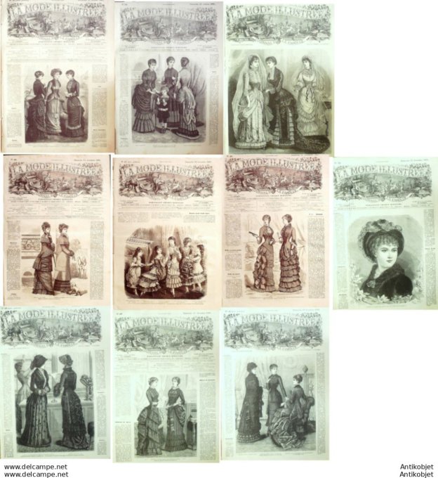 Mode illustree 1881 Lot de 10 journaux