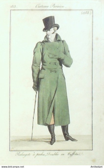 Costume Parisien 1813 # 1288 Redingote à perles