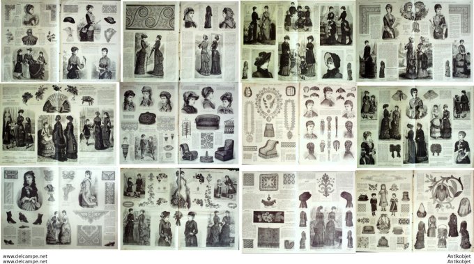 Mode illustree 1881 Lot de 10 journaux