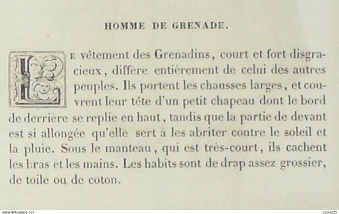 Espagne GRENADE Villageois 1859
