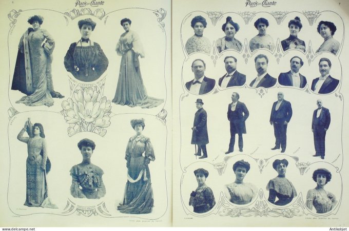 Paris qui chante 1903 #17 Patti Coquelin Chavat-Girier Darey Tamagno Hollmann
