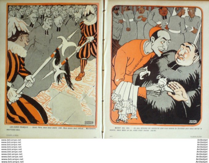 L'Assiette au beurre 1907 # 309 La guerre du Pape Grandjouan
