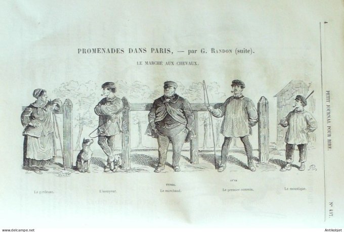 Petit journal pour Rire 1863 # 427 Emotions d'un Debiteur Gripp