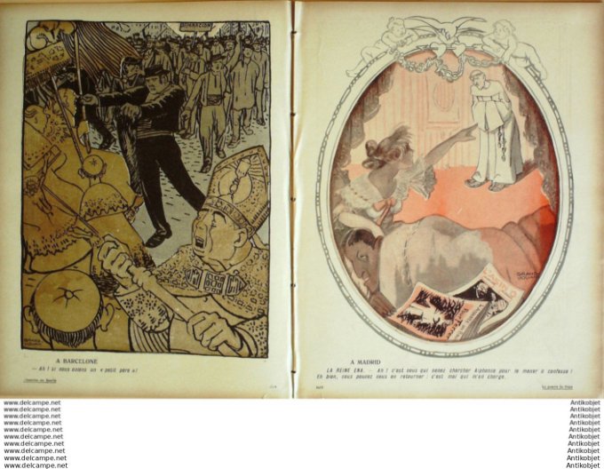 L'Assiette au beurre 1907 # 309 La guerre du Pape Grandjouan