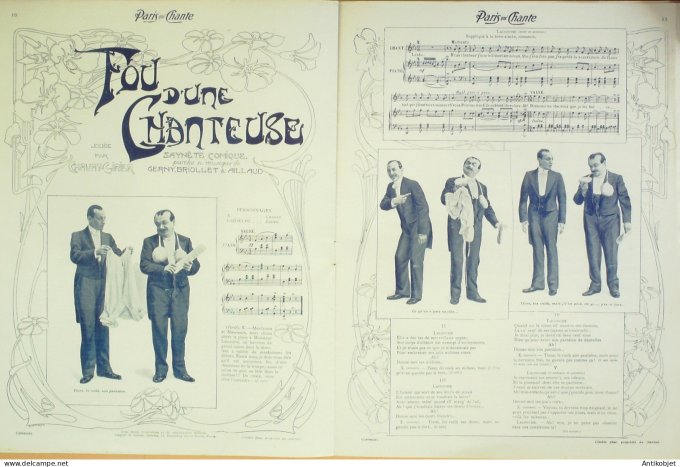 Paris qui chante 1903 n° 17 Patti Coquelin Chavat-Girier Darey Tamagno Hollmann