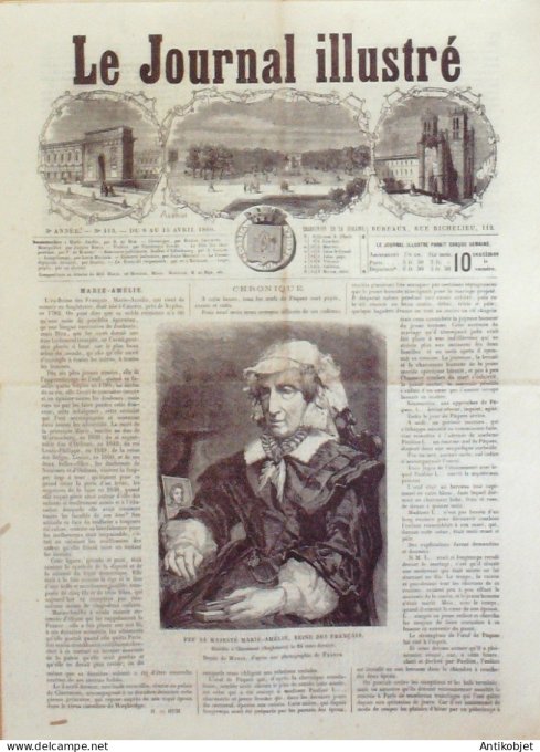Le journal illustré 1866 n°113 Montpellier (34) Boulogne (92) fête des charpentiers
