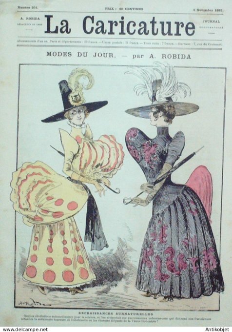 La Caricature 1883 #201 Modes Robida Vaudeville Draner loys Trock