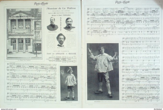 Paris qui chante 1904 n° 98 Lavallière Brasseur Marsyck Gaston Petit Clovis Florval