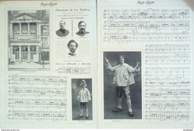 Paris qui chante 1904 #98 Lavallière Brasseur Marsyck Gaston Petit Clovis Florval