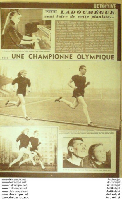 Détective 1955 # 456 Eysines Menton Vendôme Beuvry Troyes Aureilhan