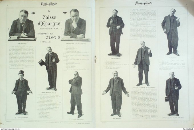 Paris qui chante 1904 #98 Lavallière Brasseur Marsyck Gaston Petit Clovis Florval