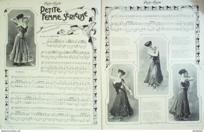 Paris qui chante 1904 n° 98 Lavallière Brasseur Marsyck Gaston Petit Clovis Florval
