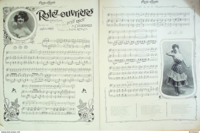 Paris qui chante 1904 #98 Lavallière Brasseur Marsyck Gaston Petit Clovis Florval