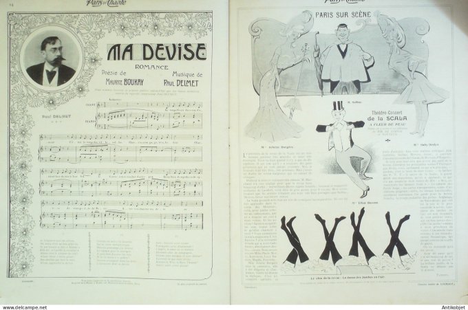 Paris qui chante 1904 #98 Lavallière Brasseur Marsyck Gaston Petit Clovis Florval