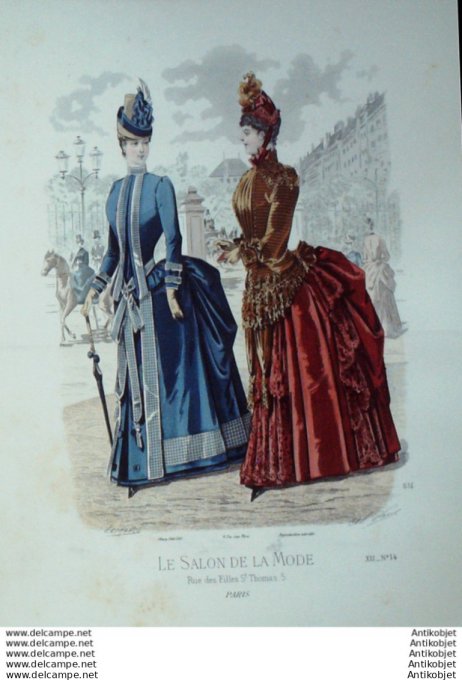 Gravure Mode Salon 1886 #  814 (Old Fashion plate)