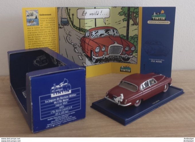 Tintin l'île noire Jaguar MKX du Docteur Muller 1968 Atlas 1:43