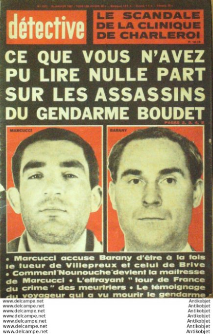 Détective 1967 # 1073 Bollène Forcey Lez-Lannoy Brive Versailles