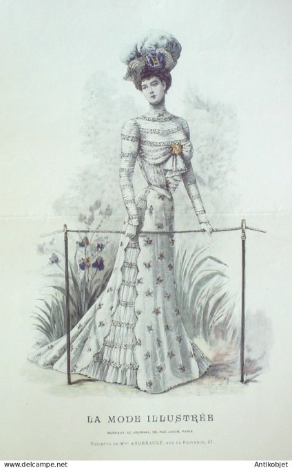 Gravure Mode illustree 1900 # 22 (Old Fashion plate) RARE