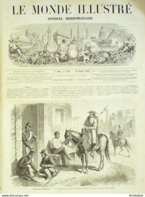 Le Monde illustré 1863 n°326 Pologne Jarroslaw Mexique San-Lorenzo Puebla