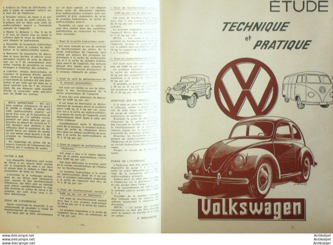R.T Automobile Volkswagen tous types Peugeot 203 116 # 1955