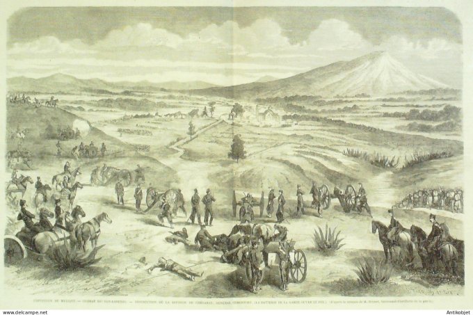 Le Monde illustré 1863 n°326 Pologne Jarroslaw Mexique San-Lorenzo Puebla