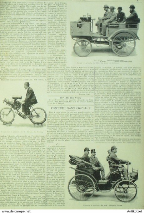 Soleil du Dimanche 1895 n°27 Jamaïque Kingston Orléans Peugeot De Dion Bouton