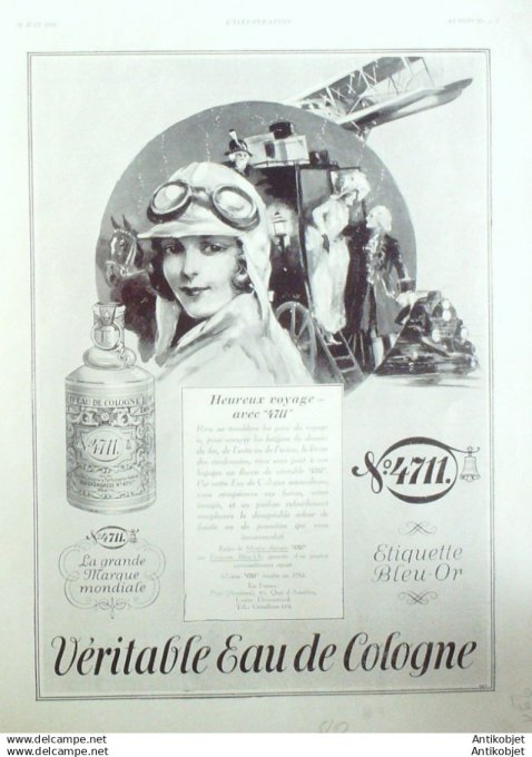 Publicite Cosmetique Eau de Cologne Heureux voyage avec 4711 1930