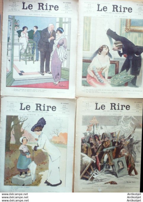 Le Rire 1912 lot 4 revues Faivre Valle Fabiano Hemard Falke Gerbault Capy