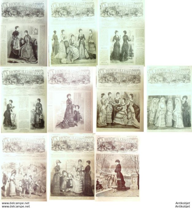 Mode illustree 1881 Lot de 10 journaux