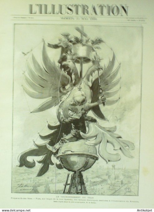 L'illustration 1896 n°2778 Russie Moscou Tsar couronnement Necropole de Cervetri