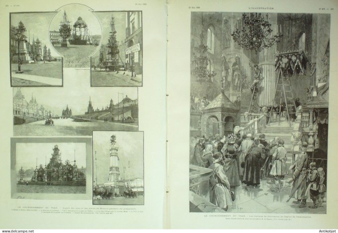L'illustration 1896 n°2778 Russie Moscou Tsar couronnement Necropole de Cervetri