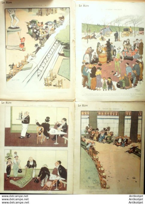 Le Rire 1912 lot 4 revues Faivre Valle Fabiano Hemard Falke Gerbault Capy