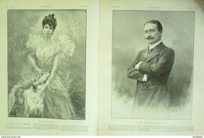 L'illustration 1901 n°3025 Pays-Bas La Haye Mariage Paul Deschanel Germaine Brice