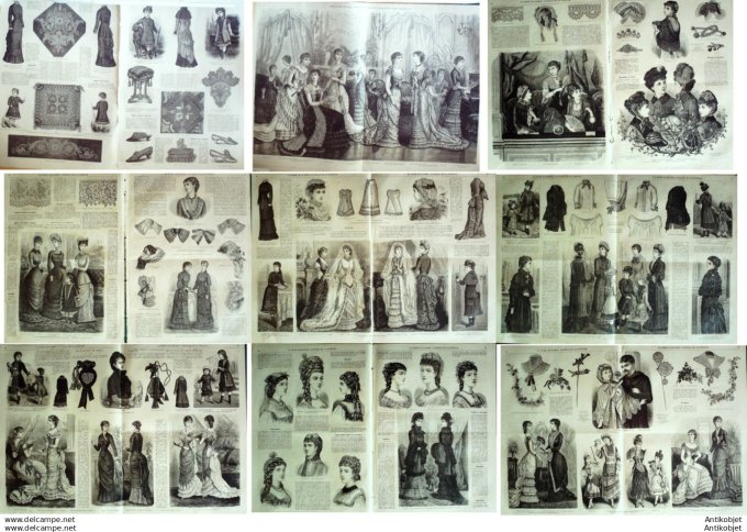 Mode illustree 1881 Lot de 10 journaux